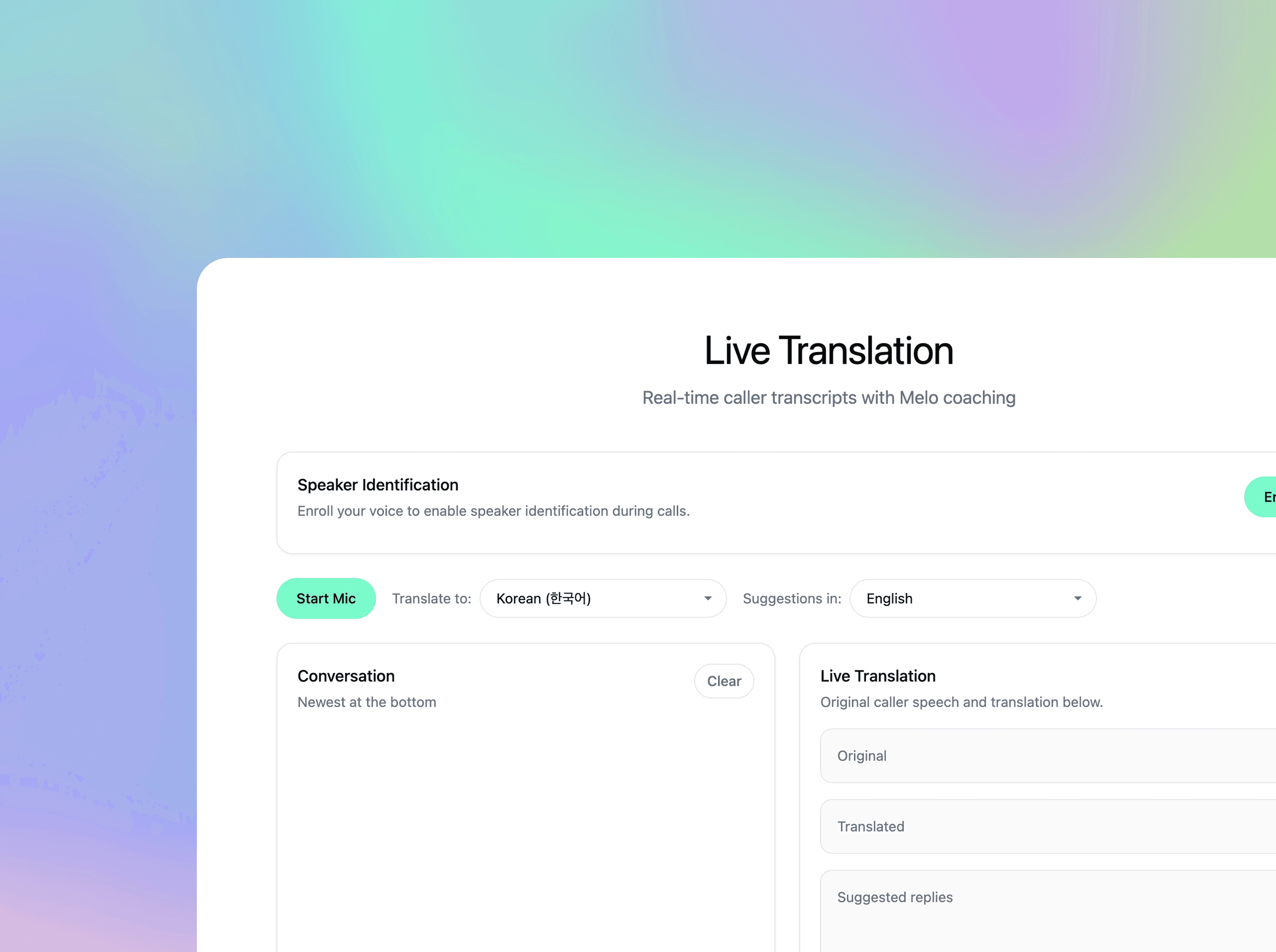 Choose how to connect Openmelo